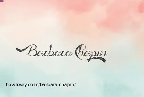 Barbara Chapin