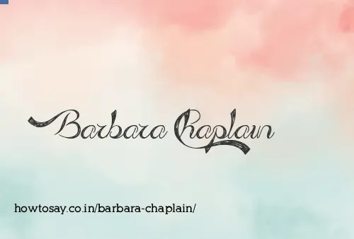 Barbara Chaplain