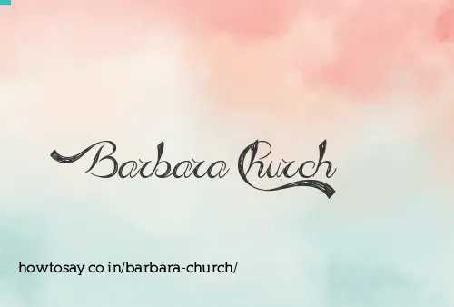 Barbara Church