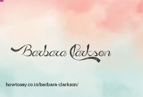 Barbara Clarkson