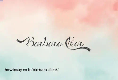 Barbara Clear