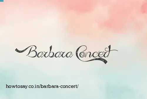 Barbara Concert