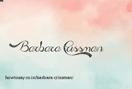Barbara Crissman