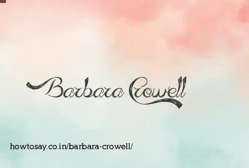 Barbara Crowell