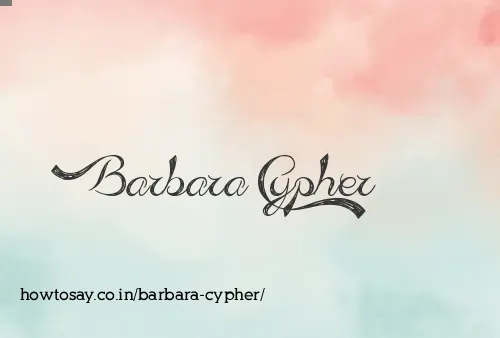 Barbara Cypher