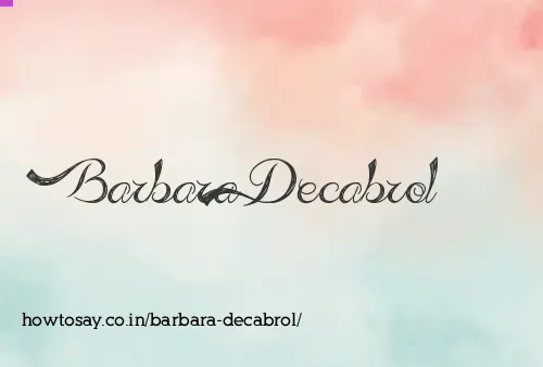 Barbara Decabrol
