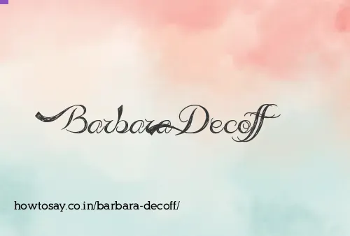 Barbara Decoff