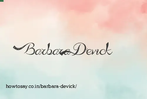 Barbara Devick