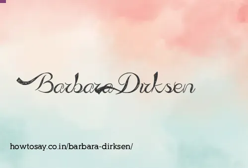 Barbara Dirksen