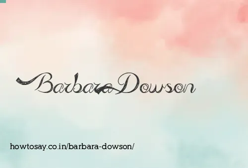 Barbara Dowson