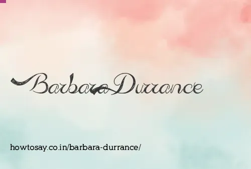 Barbara Durrance