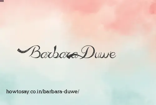 Barbara Duwe