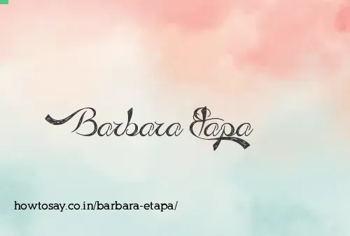 Barbara Etapa