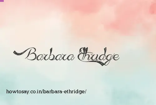 Barbara Ethridge