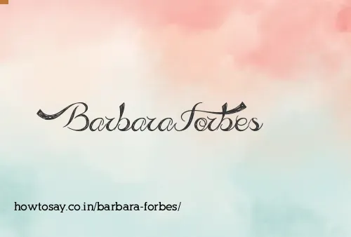 Barbara Forbes