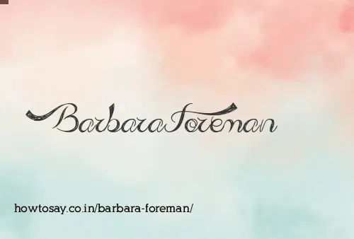 Barbara Foreman