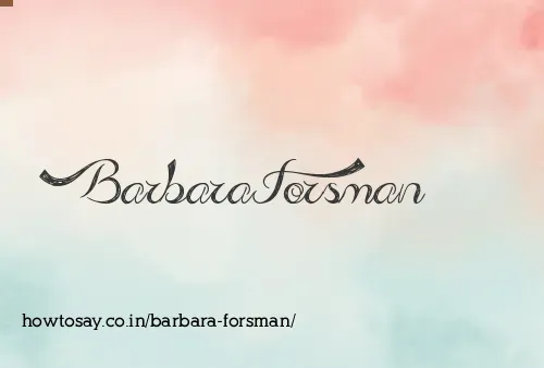 Barbara Forsman