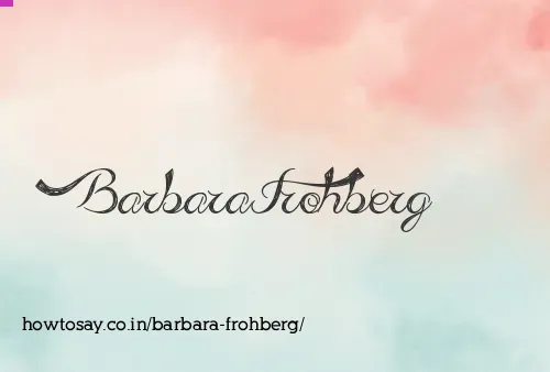 Barbara Frohberg