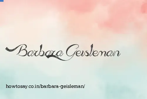 Barbara Geisleman