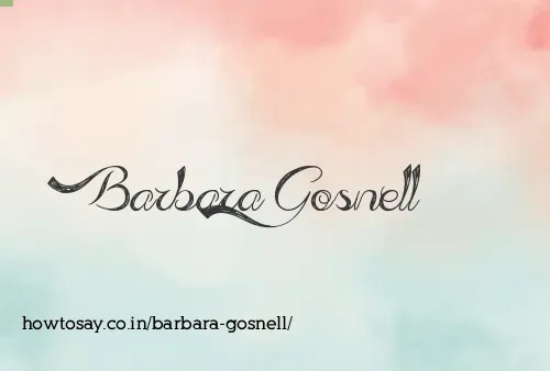 Barbara Gosnell