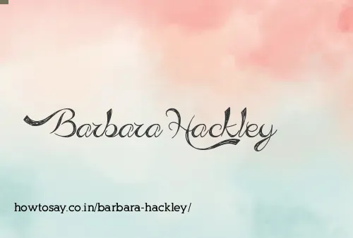 Barbara Hackley