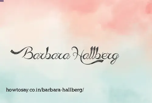 Barbara Hallberg