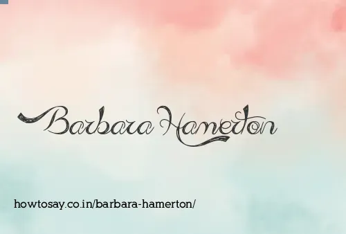 Barbara Hamerton