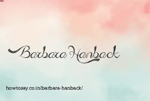 Barbara Hanback