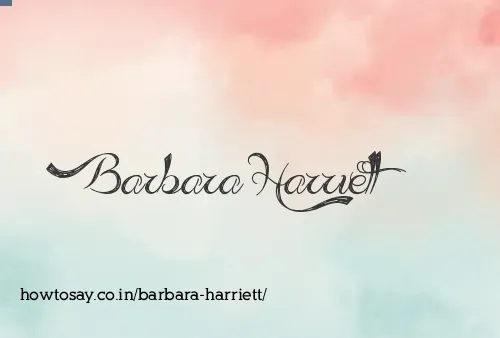 Barbara Harriett