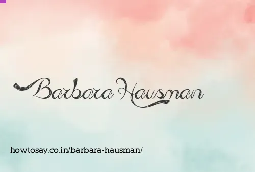 Barbara Hausman