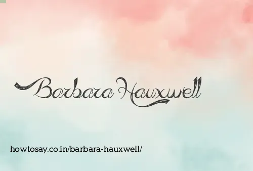 Barbara Hauxwell