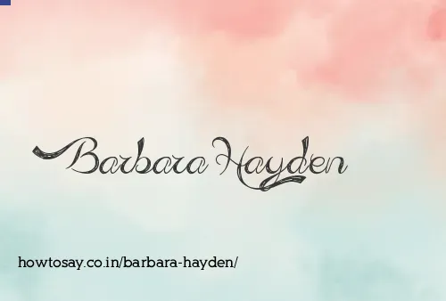 Barbara Hayden
