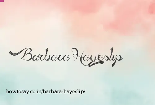 Barbara Hayeslip