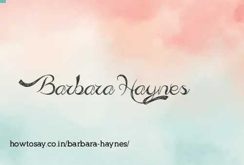 Barbara Haynes