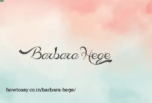 Barbara Hege