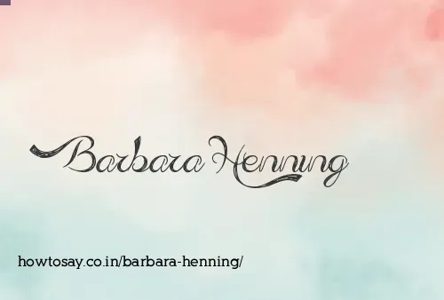 Barbara Henning