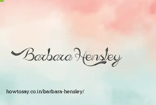 Barbara Hensley