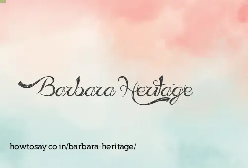 Barbara Heritage