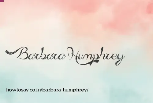 Barbara Humphrey