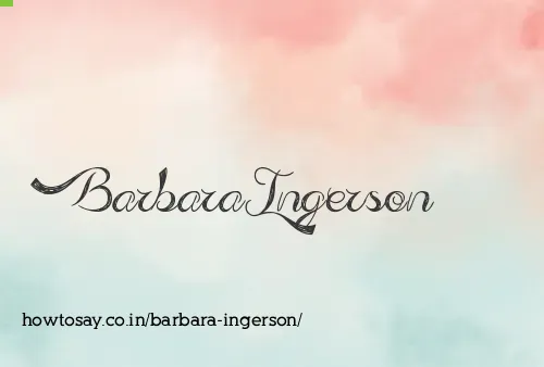 Barbara Ingerson