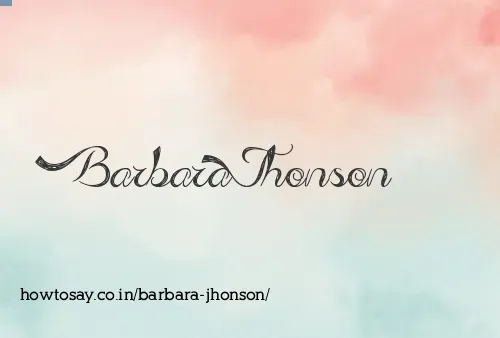 Barbara Jhonson