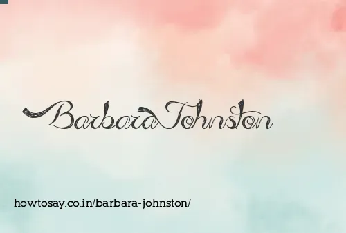 Barbara Johnston