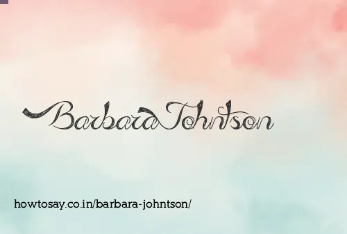 Barbara Johntson