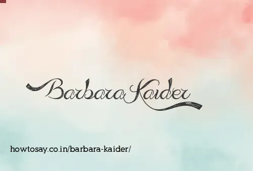 Barbara Kaider