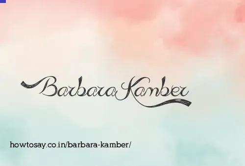 Barbara Kamber