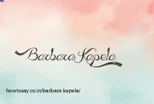 Barbara Kapela