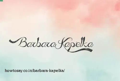 Barbara Kapelka