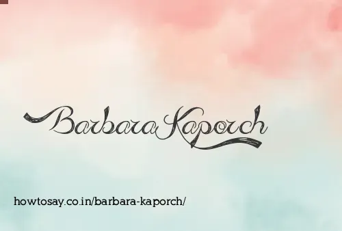 Barbara Kaporch