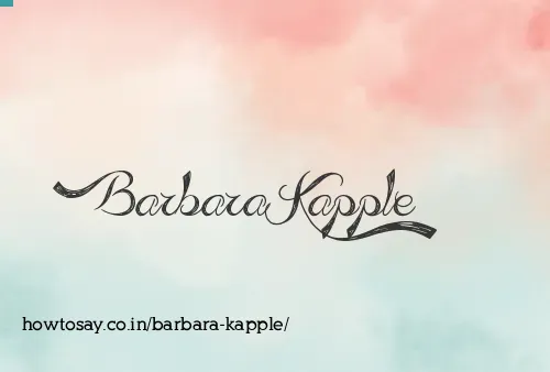 Barbara Kapple