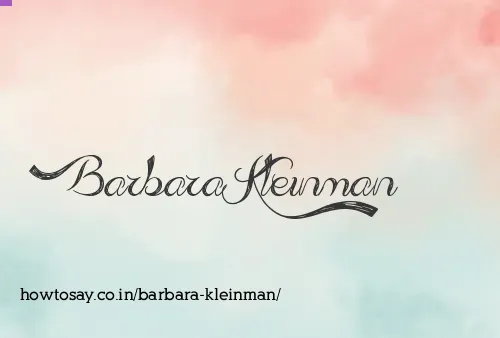 Barbara Kleinman